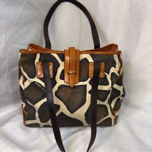 Vintage DOONEY & BOURKE Giraffe Tote Shoulder Bag